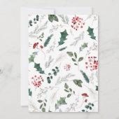 Eenvoudig hartscript botanische boog foto feestdagenkaart (Achterkant)