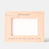 Eenvoudig hartscript oma Gammie Lase geëtst Gegraveerde Lijstjes (Voorkant)