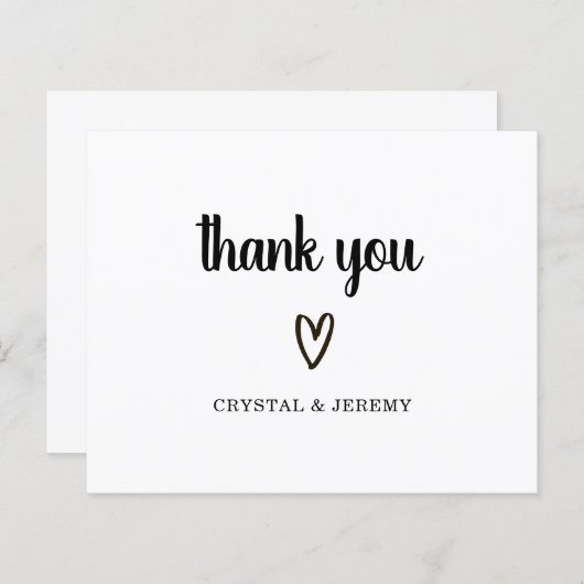 Eenvoudig hartverwarmingsbudget bruiloft Hartelijk (Voorkant / Achterkant)