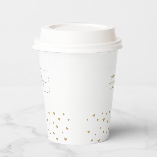 Eenvoudig Heart Pattern Business Logo Custom Papieren Bekers (Links)