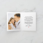 Eenvoudig Heart Script Weduwen Gevouwen Dank je ka Bedankkaart (Binnen)