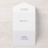 Eenvoudig hedendaags modern fotohuwelijk all in one uitnodiging (Buitenkant)