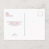 Eenvoudig Hedendaags Monogram Rood Bewaar de Datum Aankondigingskaart (Achterkant)