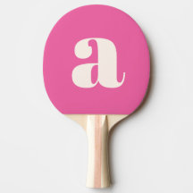Eenvoudig heet roze vet retro monogram initiaal