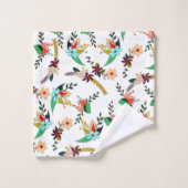 Eenvoudig helder bloemmotief bad handdoek (Wasdoekje)