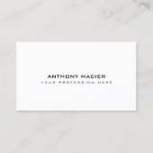 Eenvoudig helder effen wit minimaal visitekaartje (Voorkant)