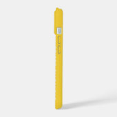 Eenvoudig Helder Geel Monogram iPhone 15 Case (Linkerkant)