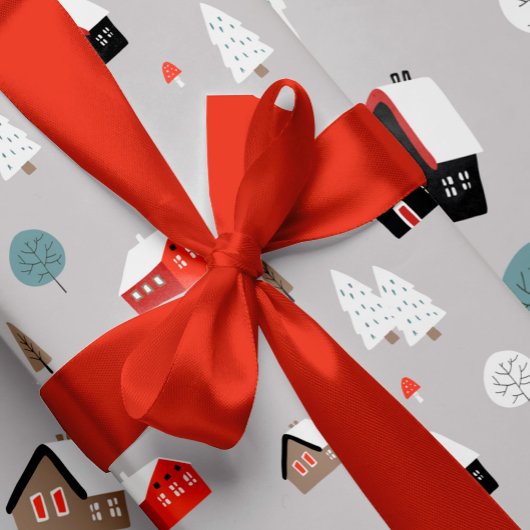 Eenvoudig helder rood kerstcadeau satijnen lint