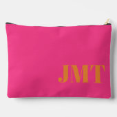 Eenvoudig Helder Roze en Sinaasappel met Monogram Etui (Achterkant)