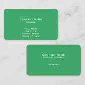 Eenvoudig heldergroen Visitekaartje (Voorkant / Achterkant)