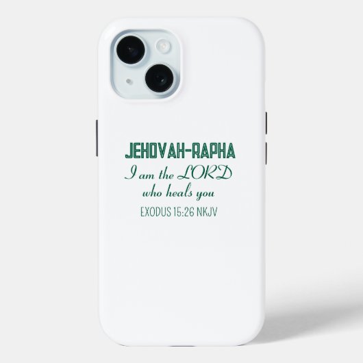 Eenvoudig helend geloof Gods naam Wit minimalistis Case-Mate iPhone Case (Achterkant)