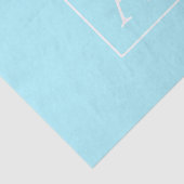 Eenvoudig Hemelblauw Monogram Tissuepapier (Detail)