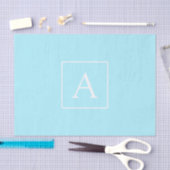 Eenvoudig Hemelblauw Monogram Tissuepapier (Craft)