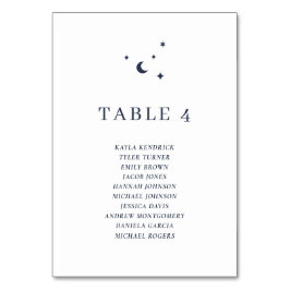 Eenvoudig Hemels Tafelnummer met Gastnaam