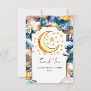 Eenvoudig hemelse ster hemels Baby shower Bedankkaart