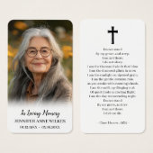 Eenvoudig herdenkingsgedicht Sympathie Uitvaartgeb Visitekaartje (Voorkant /achterkant)