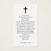 Eenvoudig herdenkingsgedicht Sympathie Uitvaartgeb Visitekaartje (Achterkant)