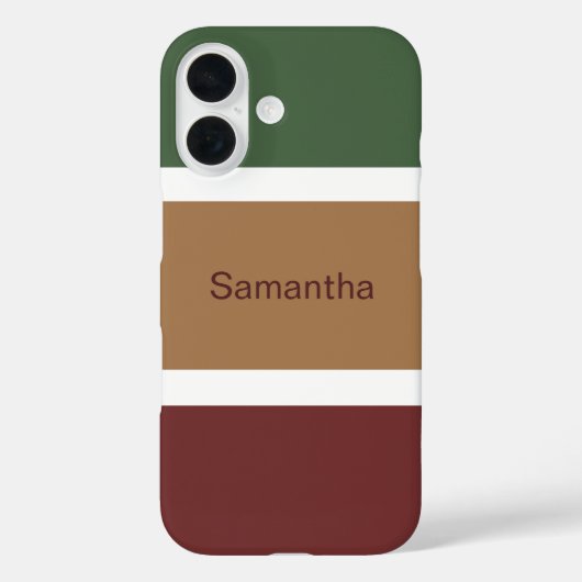 Eenvoudig Herfst gestreept patroon gepersonaliseer Case-Mate iPhone Case (Achterkant)