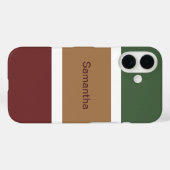 Eenvoudig Herfst gestreept patroon gepersonaliseer Case-Mate iPhone Case (Achterkant (horizontaal))