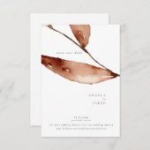 Eenvoudig Herfst Waterverf Save The Date (Voorkant / Achterkant)