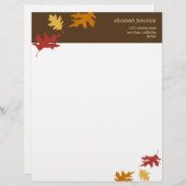 Eenvoudig herfstbruine Thanksgiving Persoonlijk Briefhoofd (Voorkant / Achterkant)