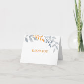 Eenvoudig herfstgebladerte dank u bedankkaart (Voorkant)