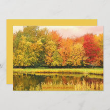 Eenvoudig herfstlandschap Fijne Thanksgiving