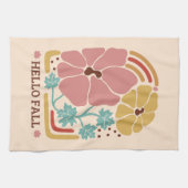 Eenvoudig herfstseizoen | Hallo Herfst Pumpkin Theedoek (Horizontaal)