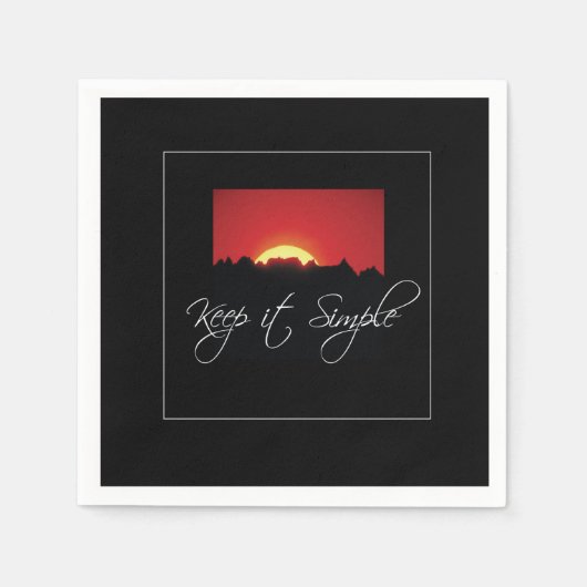 Eenvoudig herstel, zonneschijn, zwart herstel servetten (Voorkant)