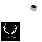 Eenvoudig hertengewei ontwerp rubberstempel (Gestempeld)