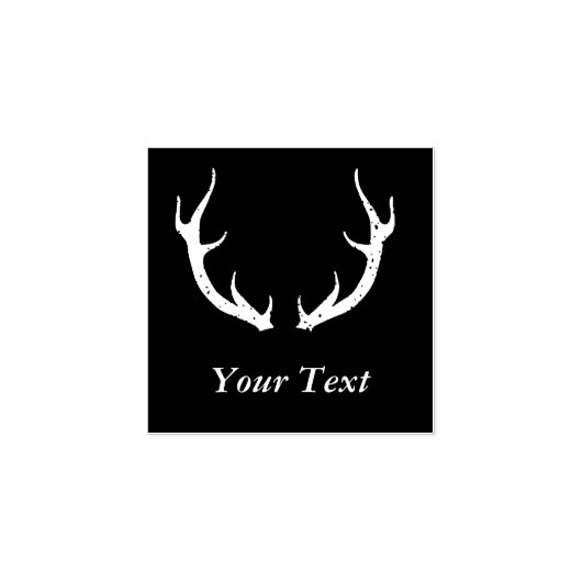 Eenvoudig hertengewei ontwerp rubberstempel (Afrduk)