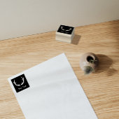 Eenvoudig hertengewei ontwerp rubberstempel