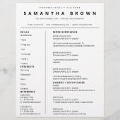 Eenvoudig hervatte sjabloon moderne cv (Achterkant)