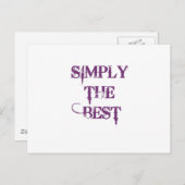 Eenvoudig het beste briefkaart (Voorkant / Achterkant)