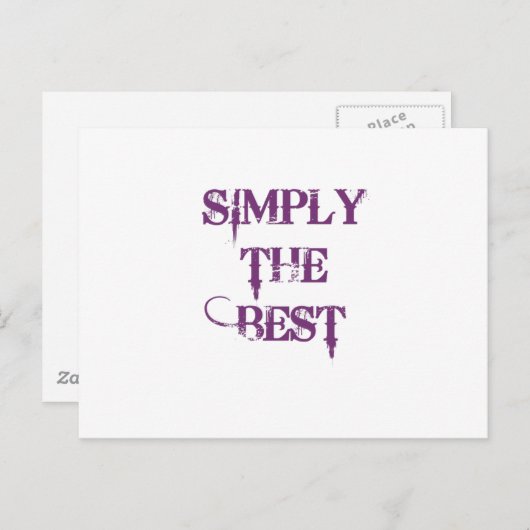 Eenvoudig het beste briefkaart (Voorkant / Achterkant)