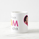 Eenvoudig het beste moeder ooit roze bloemhart koffiemok (Center)