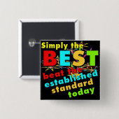 Eenvoudig het beste vierkante button 5,1 cm (Voorkant /achterkant)