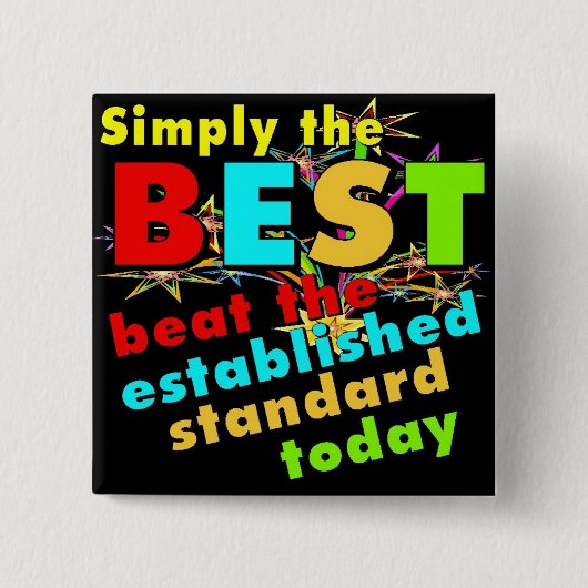 Eenvoudig het beste vierkante button 5,1 cm (Voorkant)