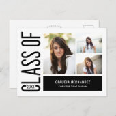 Eenvoudig het Briefkaart van het Afstuderen Bewerk (Voorkant / Achterkant)