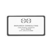 Eenvoudig het Etiket van het Adres met de Logo van (Voorkant)