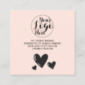 Eenvoudig het Manuscript van de Handtekening Harte Vierkante Visitekaartje (Achterkant)