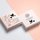 Eenvoudig het Manuscript van de Handtekening Harte Vierkante Visitekaartje