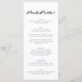 Eenvoudig het Menu van het Zwart-withuwelijk van E (Voorkant)