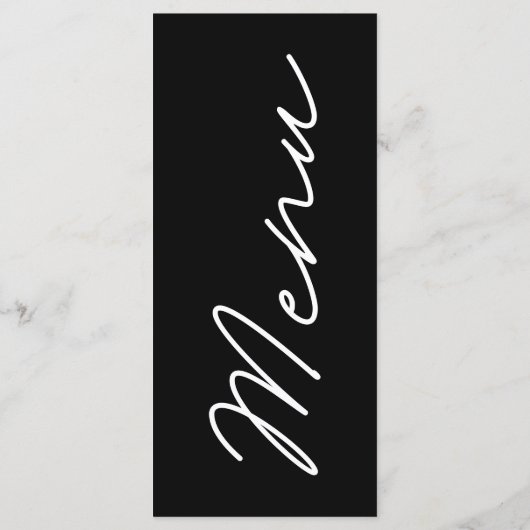 Eenvoudig het Menu van het Zwart-withuwelijk van E (Achterkant)