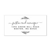 Eenvoudig het Moderne Adres van de Terugkeer van h Rubberstempel (Afrduk)