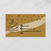 Eenvoudig high-end koffiehuis visitekaartje (Achterkant)