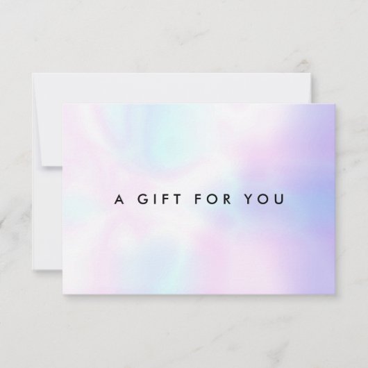 Eenvoudig holografisch cadeaubon (Voorkant)