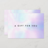 Eenvoudig holografisch cadeaubon (Voorkant / Achterkant)