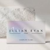 Eenvoudig holografisch elegant script Aura Beauty Visitekaartje