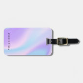 Eenvoudig holografisch, minimaal, modern, elegant, bagagelabel (Voorkant horizontaal)